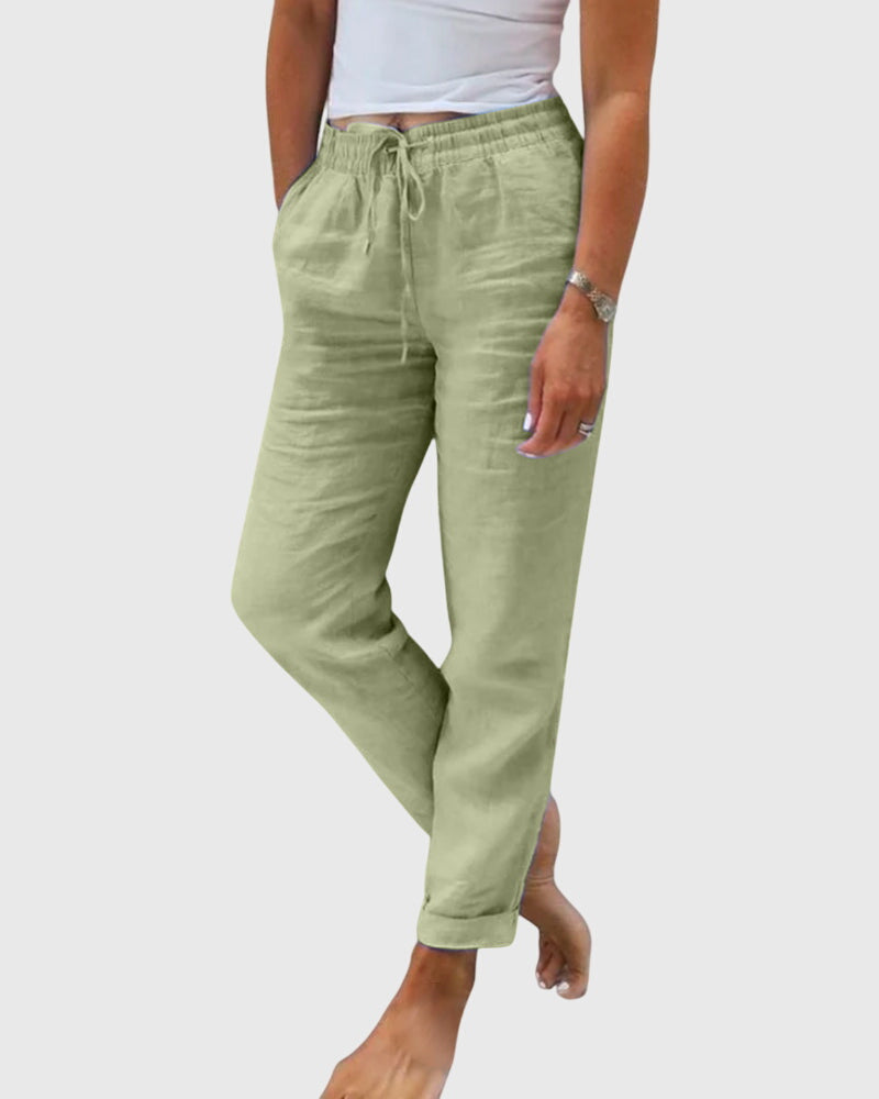 Comfortable Pants with Elastic Waist and Flattering Fit