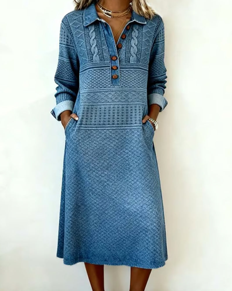 Dress Modern Half Button Flip