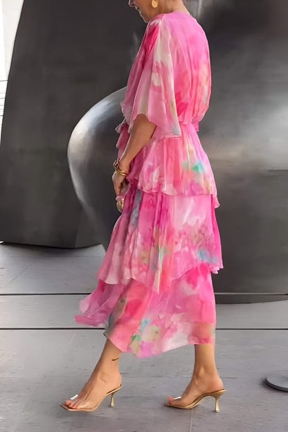 Flowy Layered Maxi Dress for Elegant Comfort