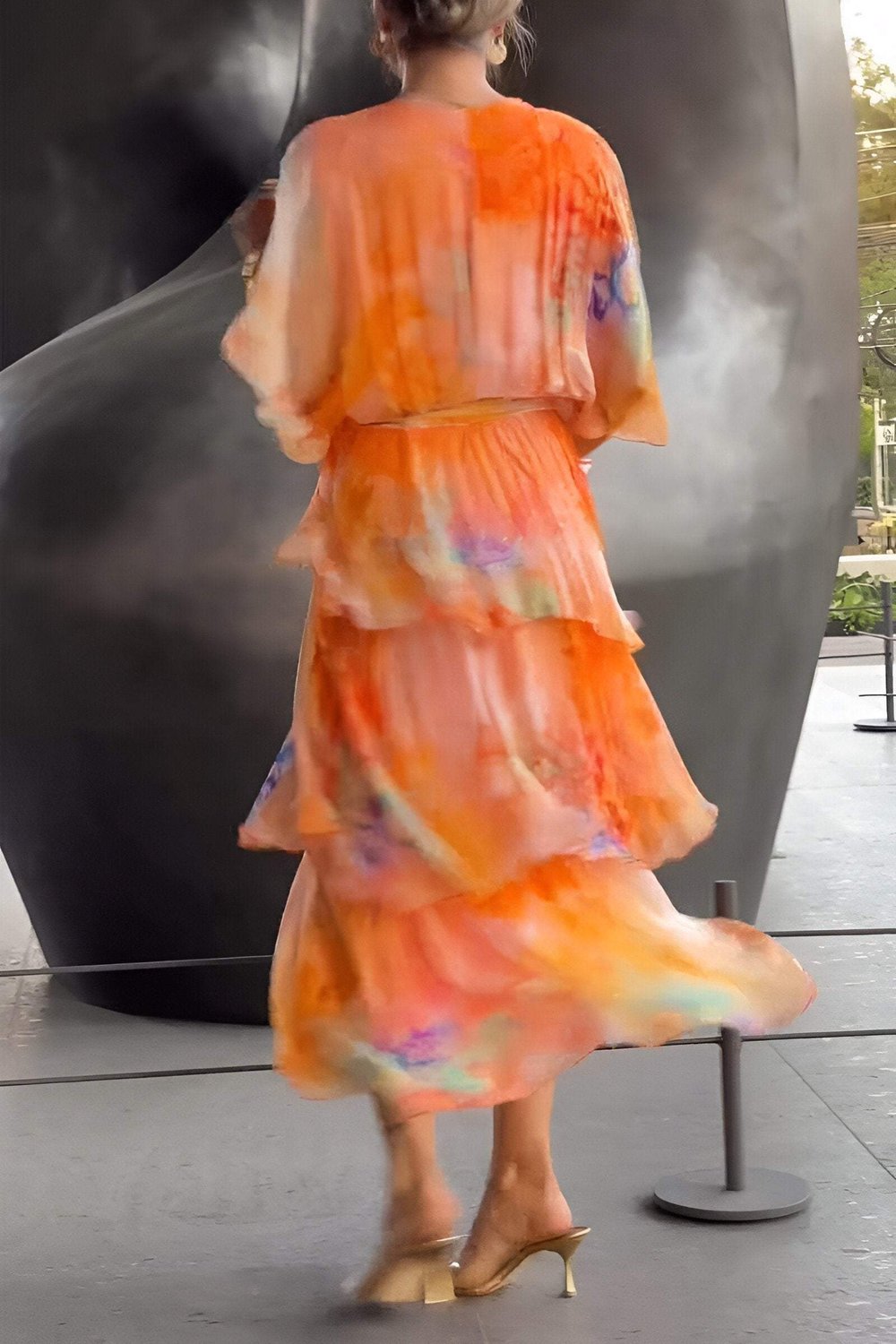 Flowy Layered Maxi Dress for Elegant Comfort