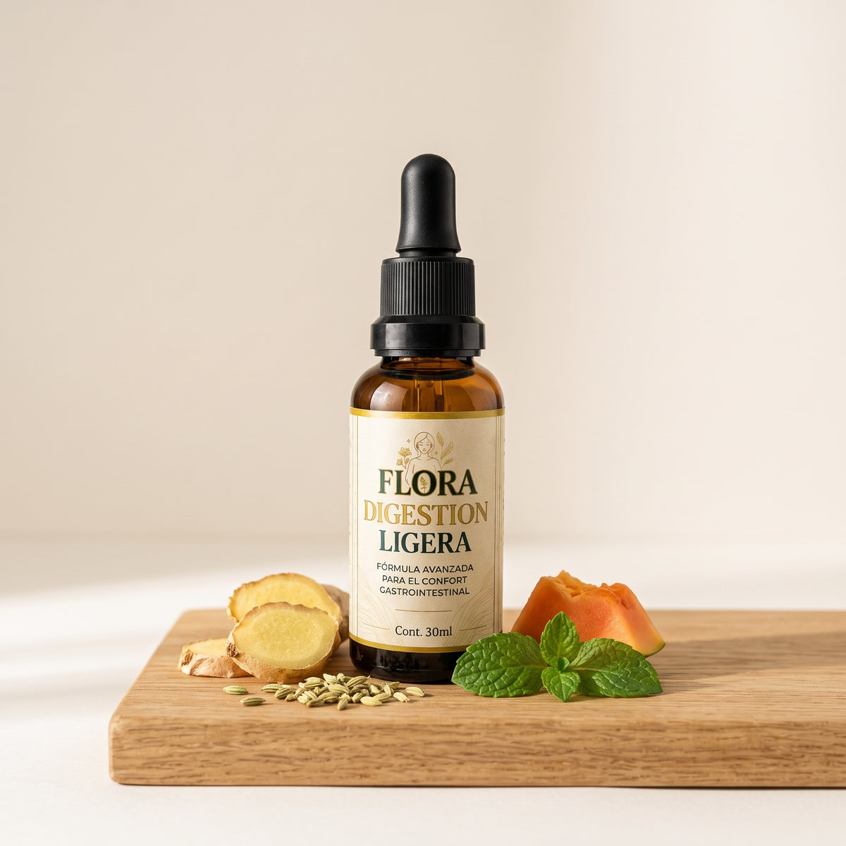 Flora Digestión Ligera: Gotas para Sentirte Ligera Después de Comer