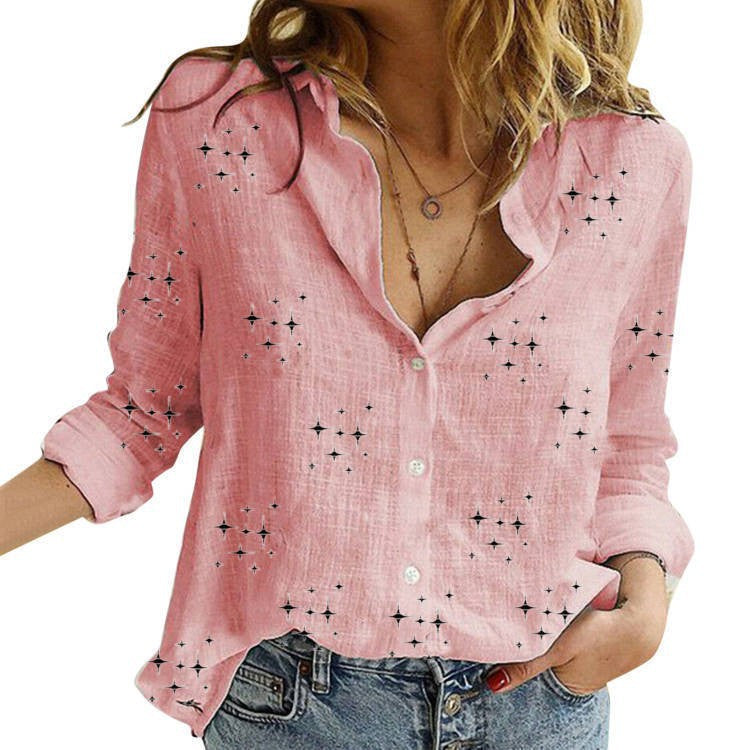 Lightweight Button Blouse with Relaxed Fit