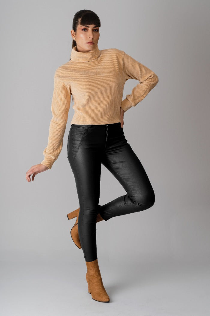 Skinny Leather Pants - Brown Leather Skinny Pants