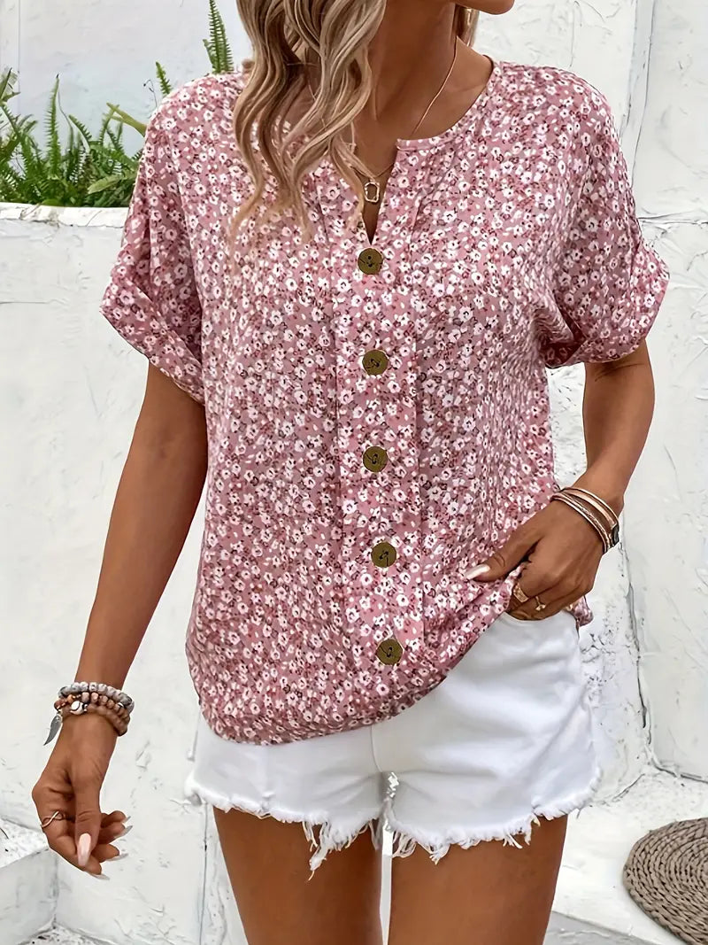 Blouse Women Relaxed Fit Button Front Easy Weare