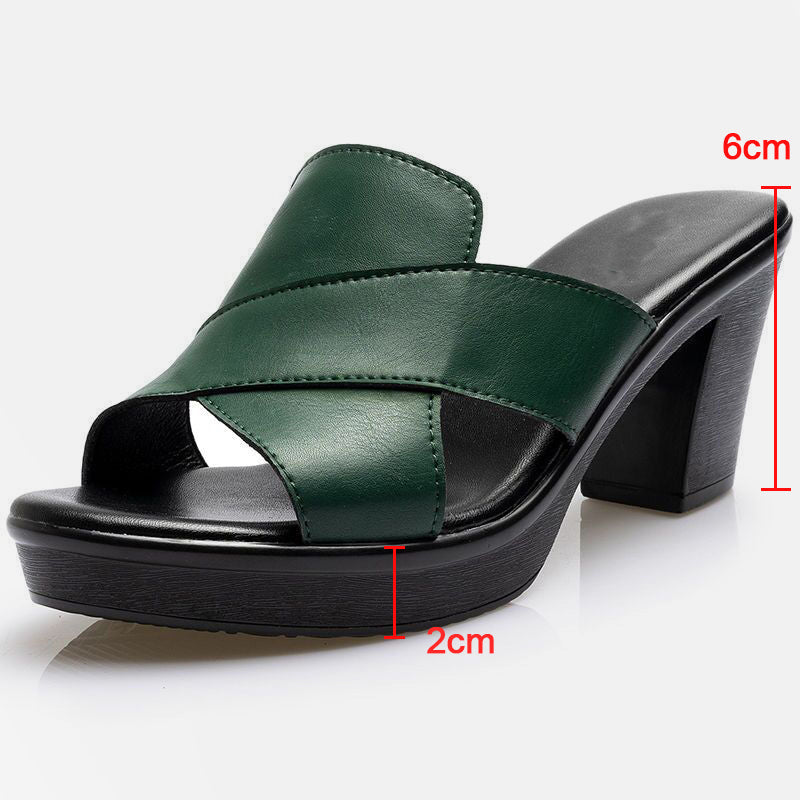 Orthopedic Sandals with Cushioned Sole and Stable Block Heel