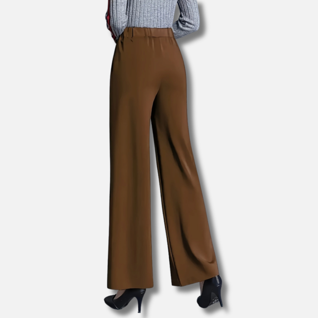 Bellanoa | Women’s Solid Straight-Leg Trousers