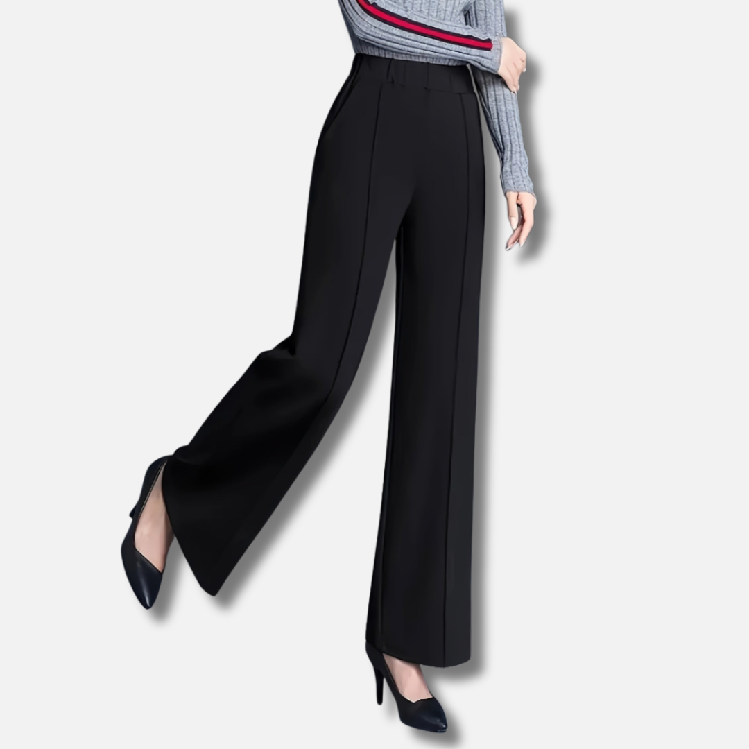Bellanoa | Women’s Solid Straight-Leg Trousers