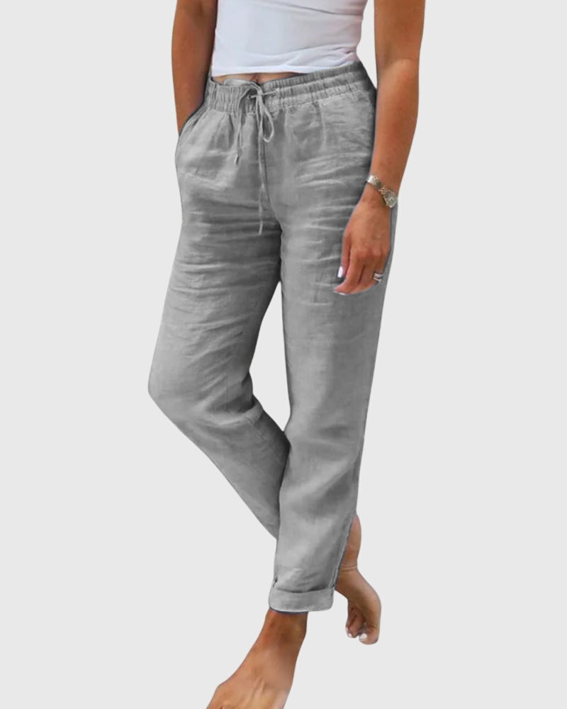 Comfortable Pants with Elastic Waist and Flattering Fit