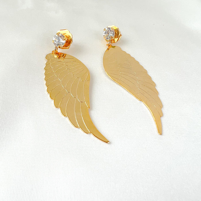 Wing Earrings with Swarovski Crystal