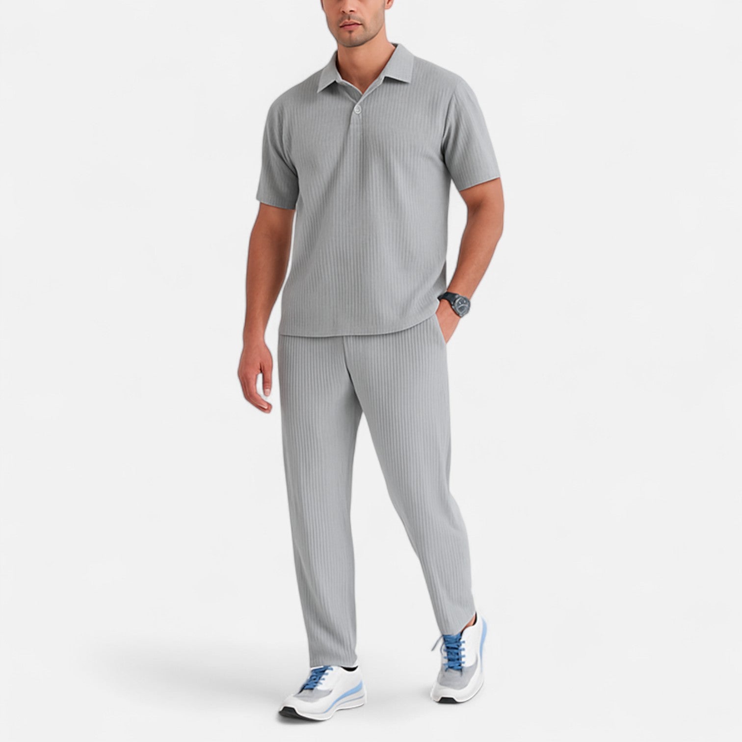 Bellanoa | Men’s Ribbed Cotton Pants in Relaxed Fit
