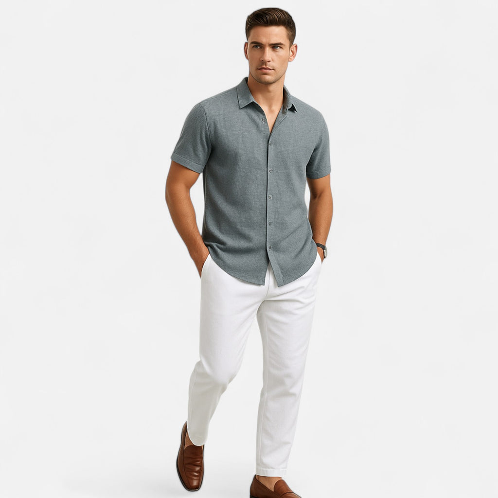 Bellanoa | Men’s Summer Shirt with Classic Collar Finish
