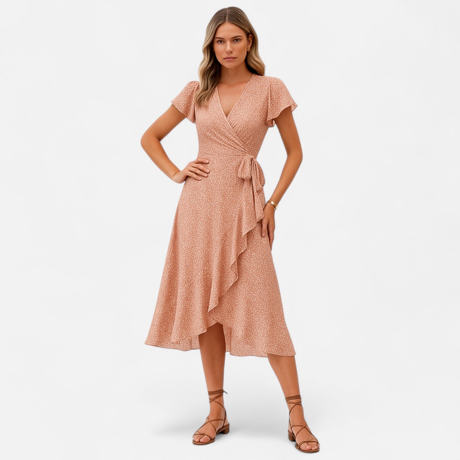 Bellanoa | Women’s Heritage Print Dress in Light Midi Silhouette