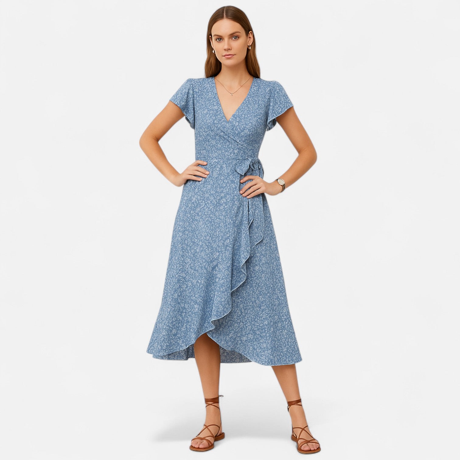 Bellanoa | Women’s Heritage Print Dress in Light Midi Silhouette