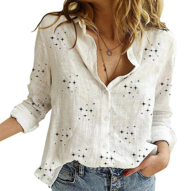 Lightweight Button Blouse with Relaxed Fit