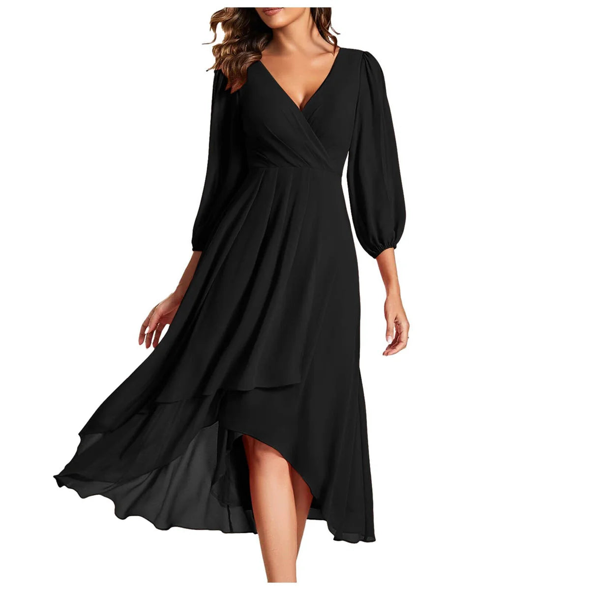 Asymmetrical Dress with Flowy Fit and Comfortable Coverage