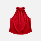 Bellanoa | Women’s Sleeveless Summer Blouse in Smooth Satin