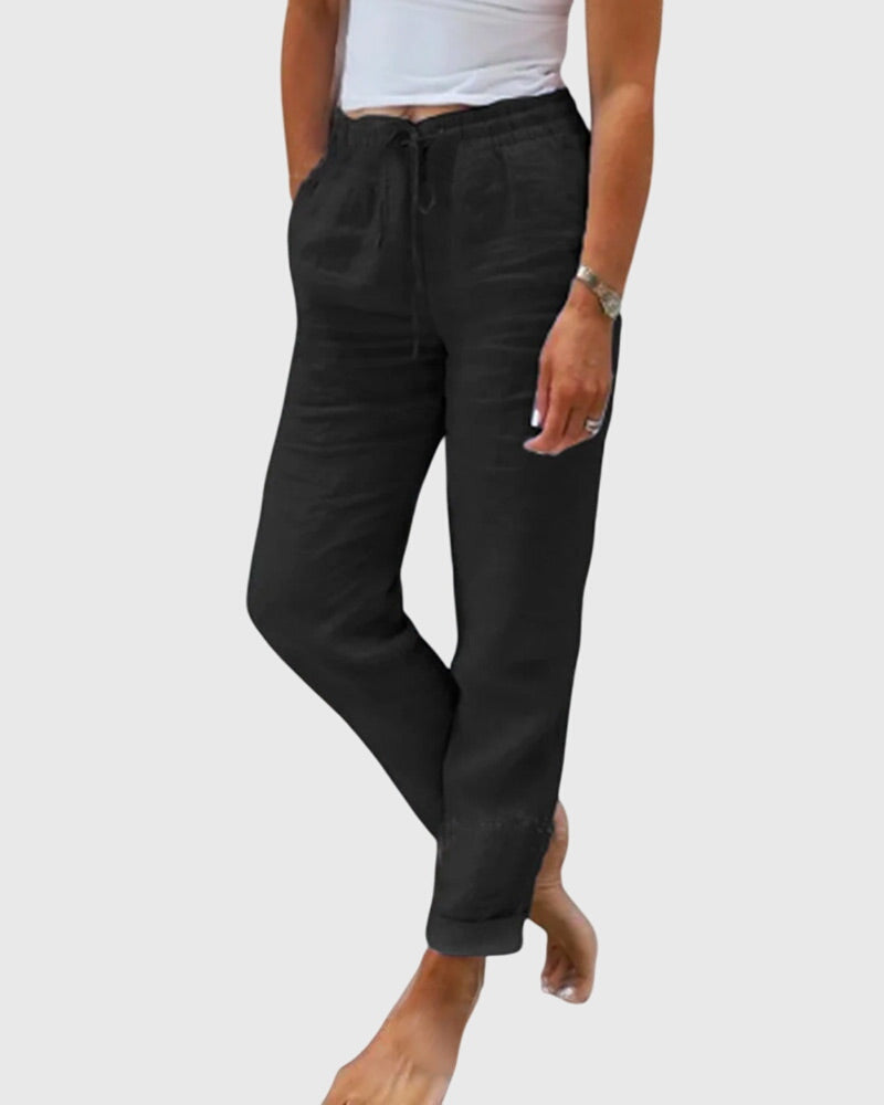 Comfortable Pants with Elastic Waist and Flattering Fit