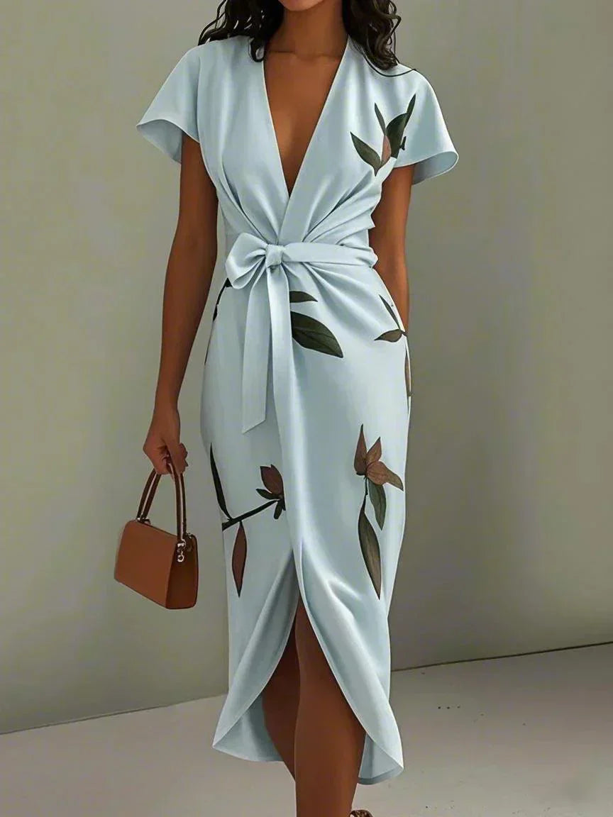 Wrap Dress with Adjustable Fit and Lightweight Comfort