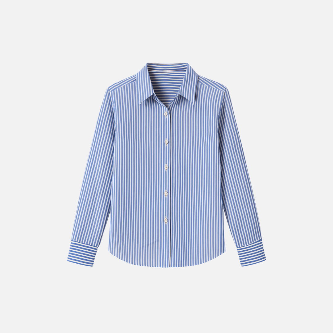 Bellanoa | Women’s Elegant Blue Striped Shirt