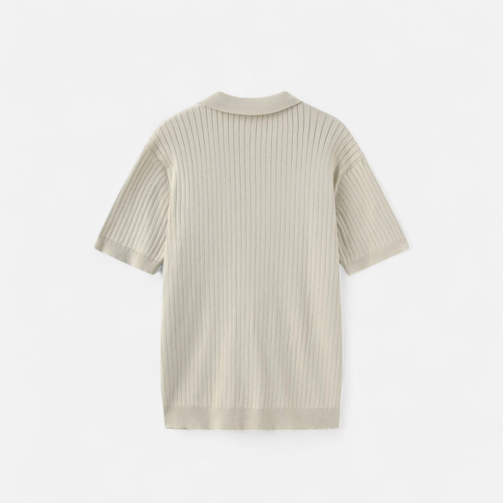 Bellanoa | Men’s Ribbed Knit Polo Shirt