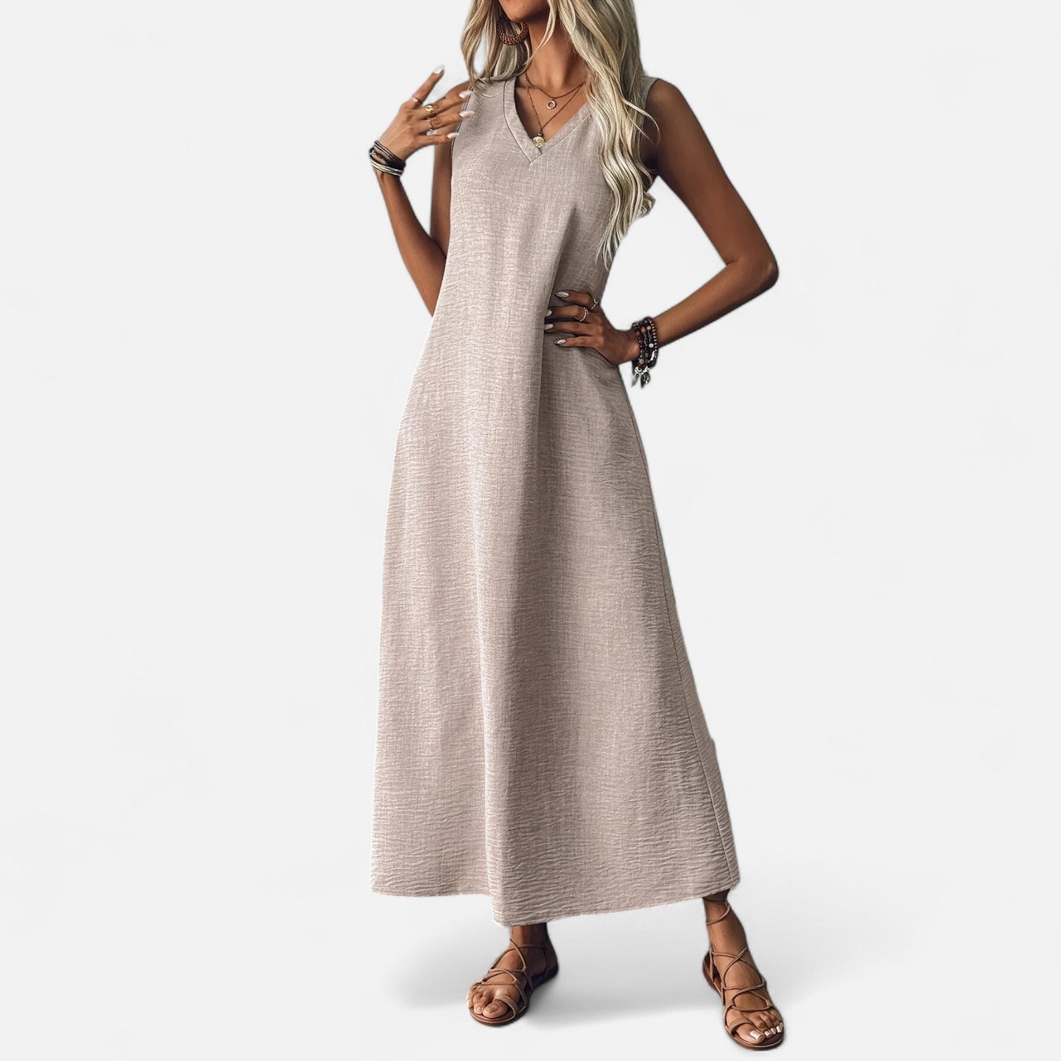 Bellanoa | Women’s Vintage Maxi Dress in Flowing Summer Fit