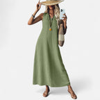Bellanoa | Women’s Vintage Maxi Dress in Flowing Summer Fit