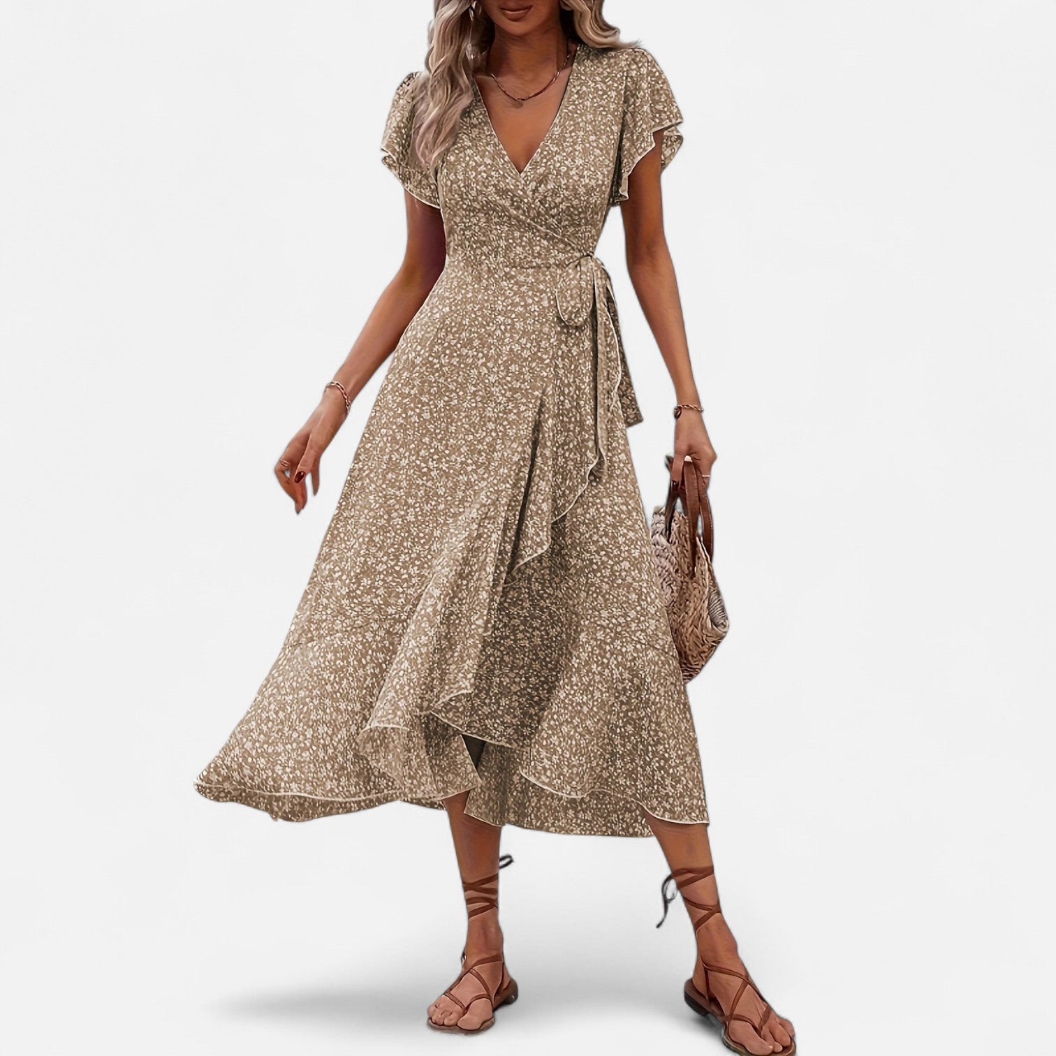 Bellanoa | Women’s Heritage Print Dress in Light Midi Silhouette