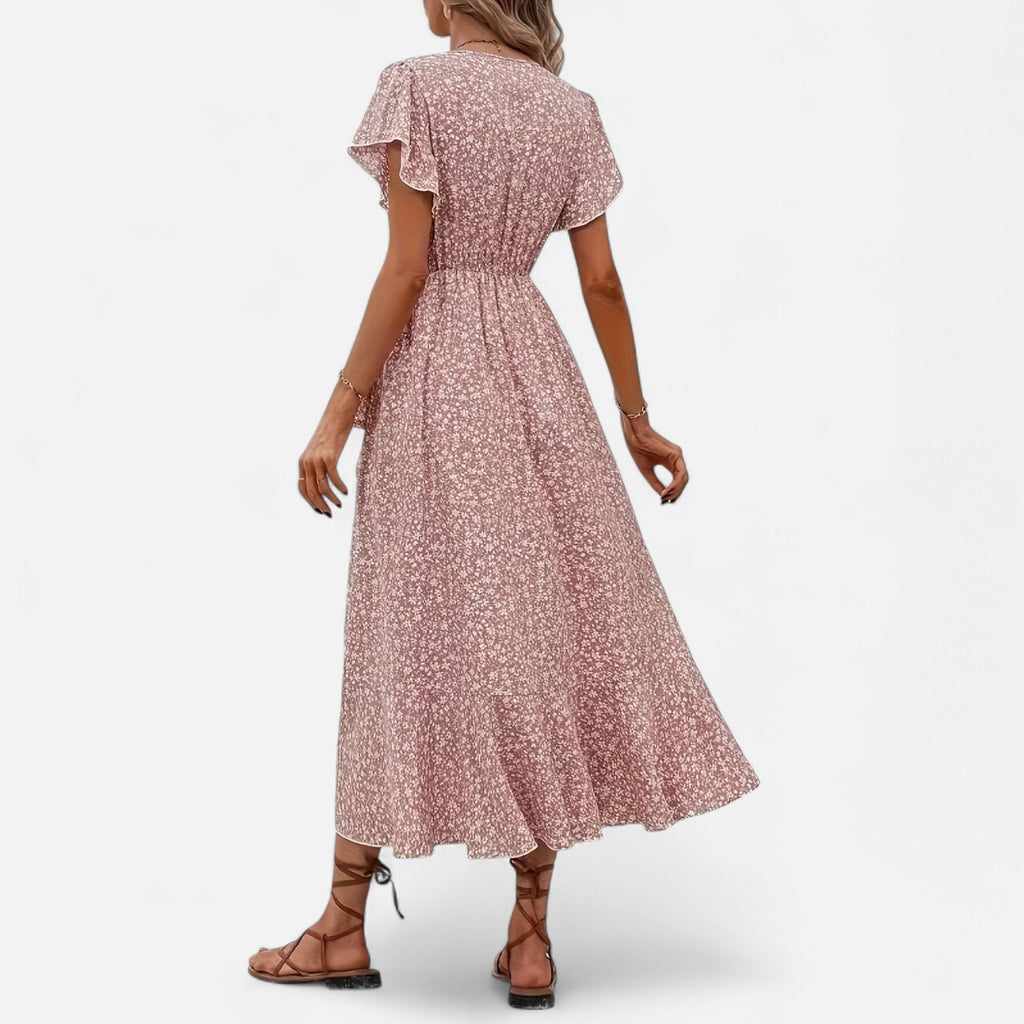 Bellanoa | Women’s Heritage Print Dress in Light Midi Silhouette