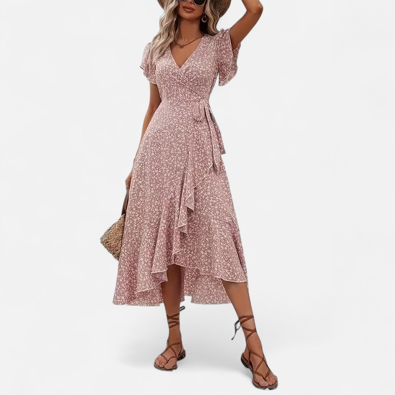 Bellanoa | Women’s Heritage Print Dress in Light Midi Silhouette