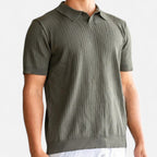 Bellanoa | Men’s Ribbed Knit Polo Shirt