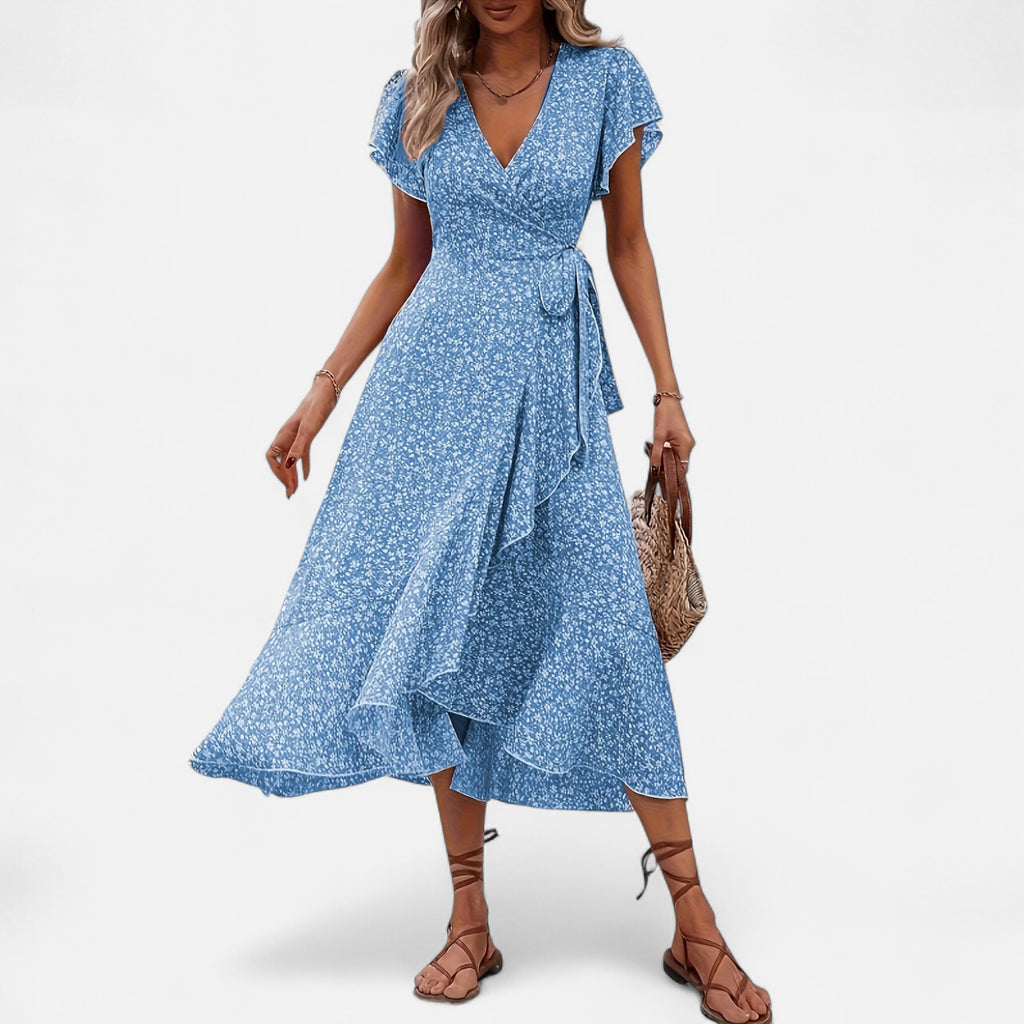 Bellanoa | Women’s Heritage Print Dress in Light Midi Silhouette