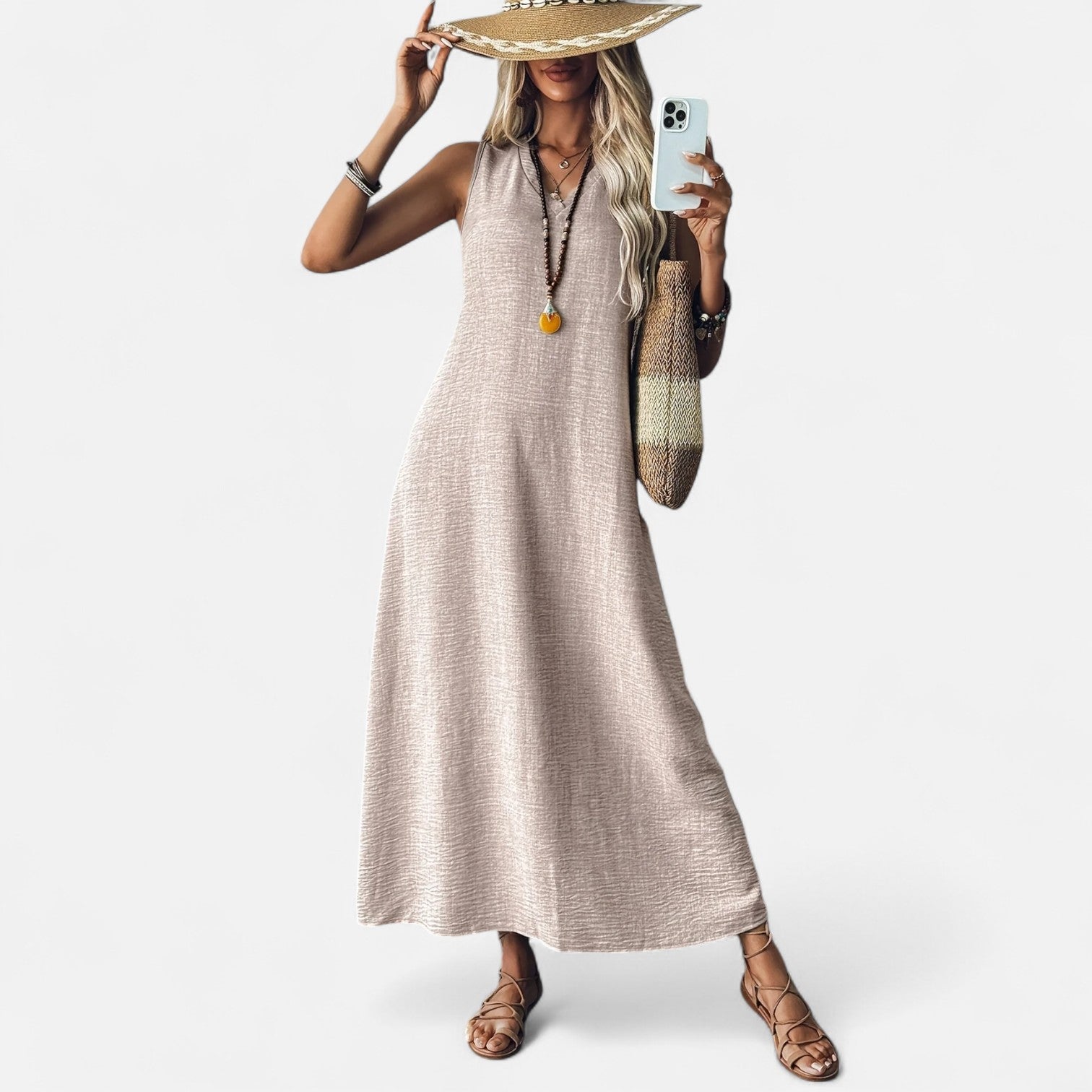Bellanoa | Women’s Vintage Maxi Dress in Flowing Summer Fit