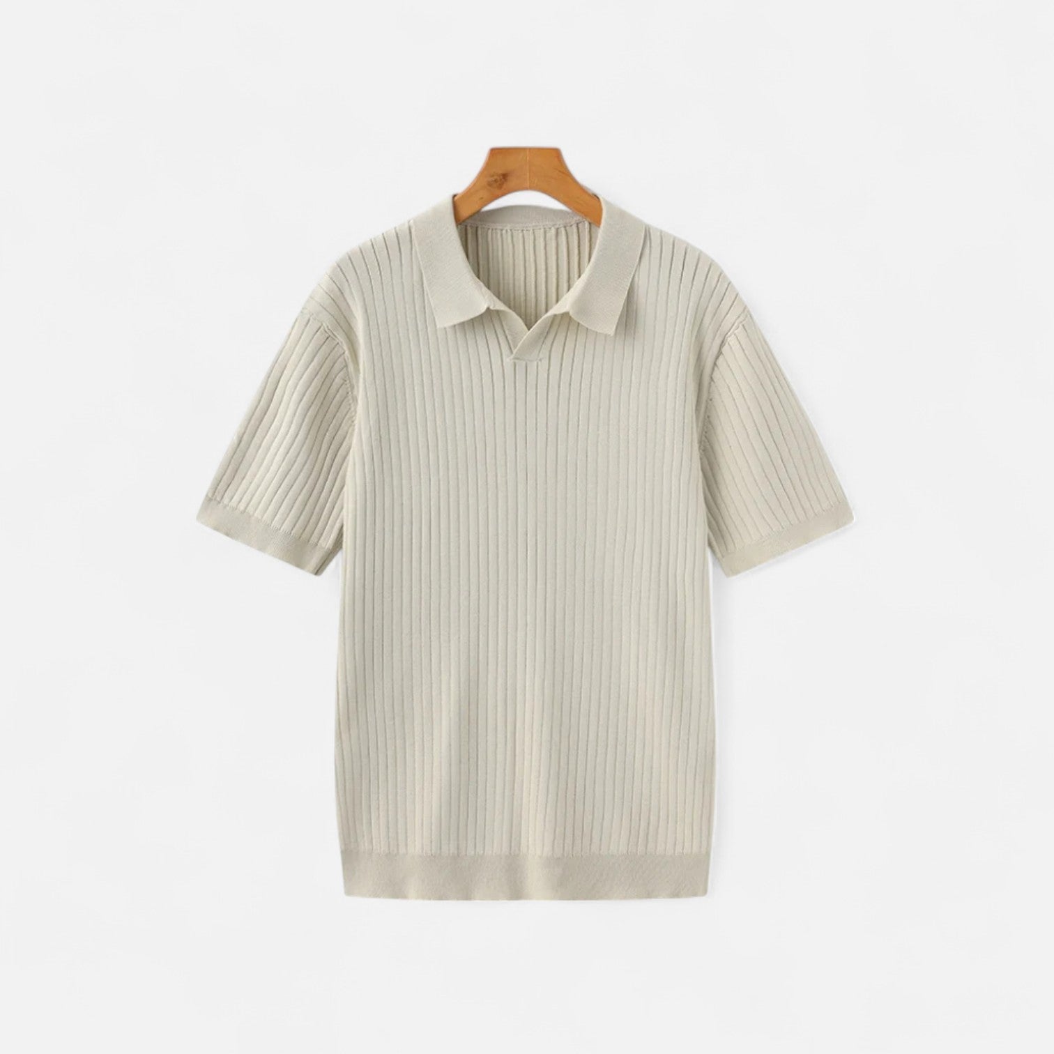 Bellanoa | Men’s Ribbed Knit Polo Shirt
