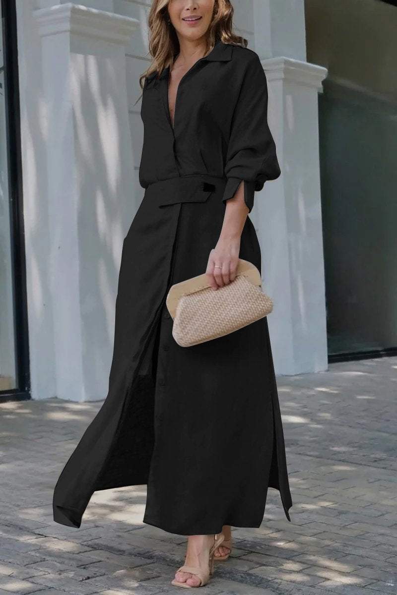 Elegant Maxi Dress with Flowy Fit and Breathable Comfort
