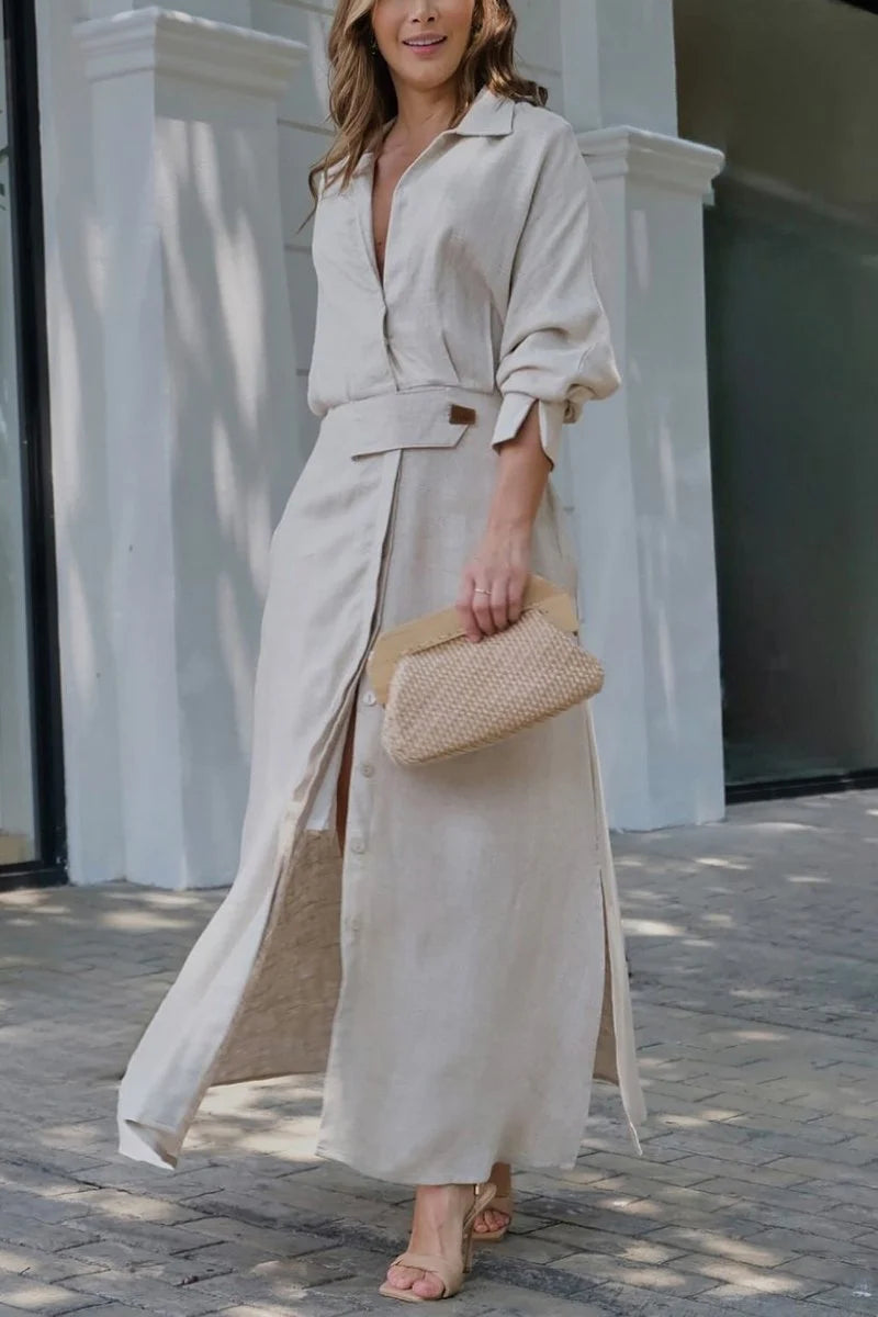 Elegant Maxi Dress with Flowy Fit and Breathable Comfort