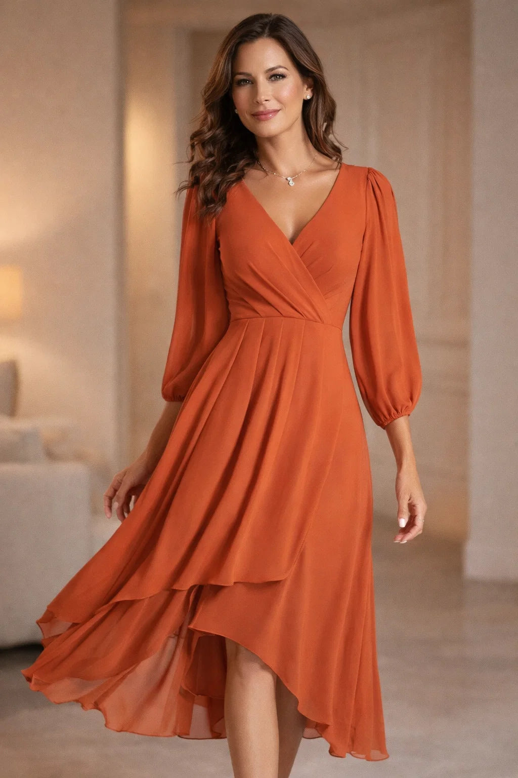 Asymmetrical Dress with Flowy Fit and Comfortable Coverage