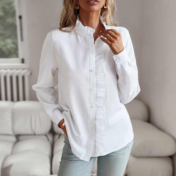 Striped Blouse with Breathable Fabric and Flattering Drape