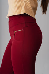 Dressy leggings - gold zipper