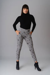 Jacquard pull-on trousers