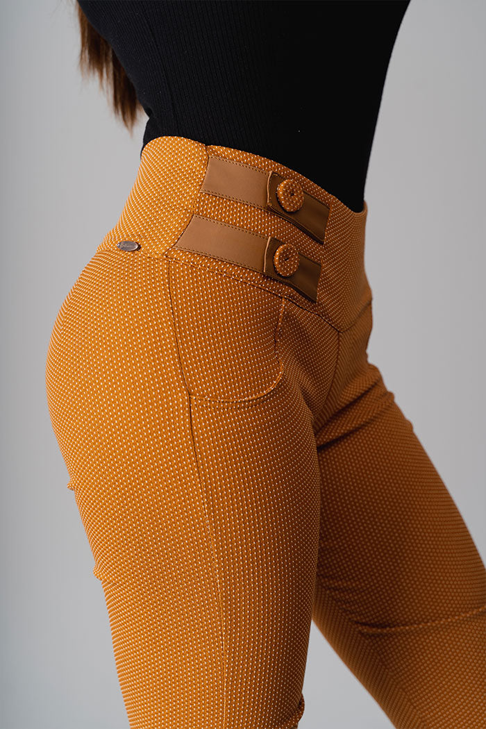 Women pants in mustard