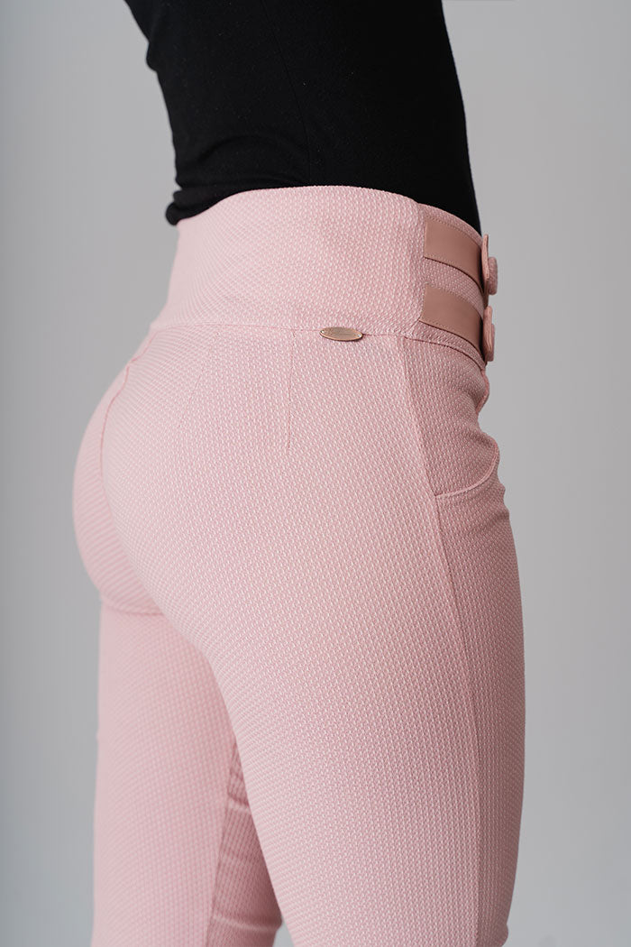 Perla dot pull on pant - Dotted Pink